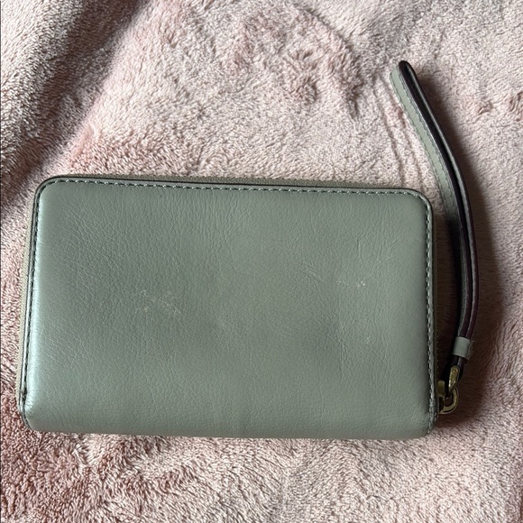 Marc Jacobs Sage Green Wristlet with Gold Accents - Picture 2 of 6